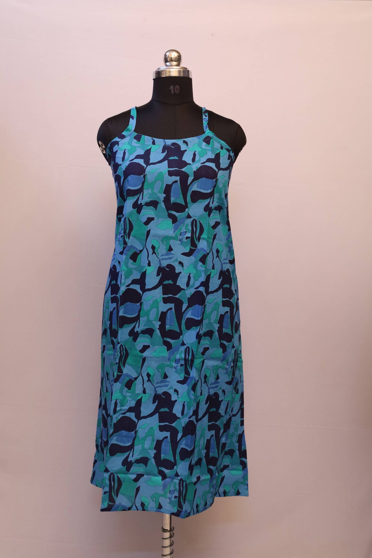 Aqua Camo Spaghetti Kurti