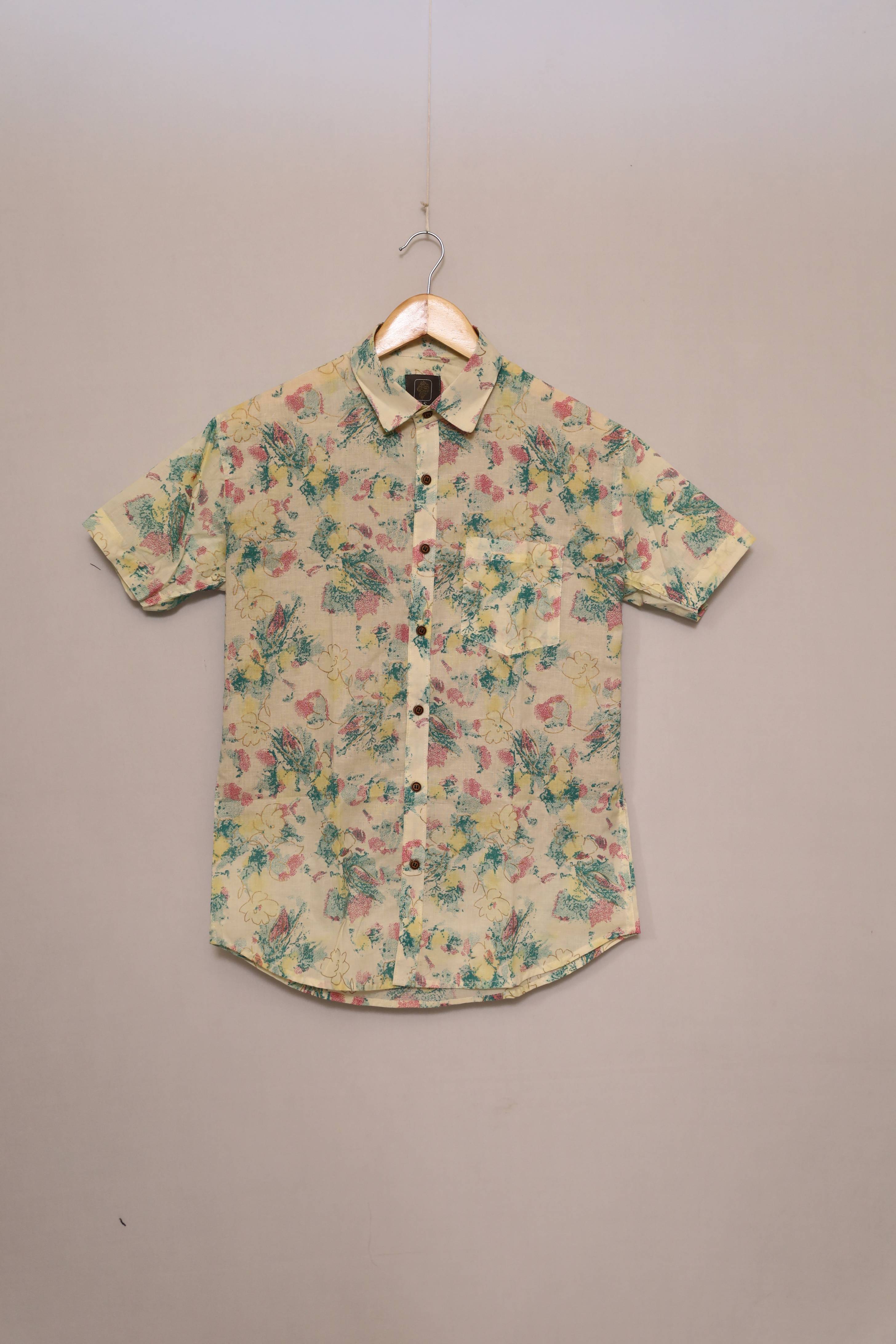 Aqua Petal Unisex Cotton Shirt