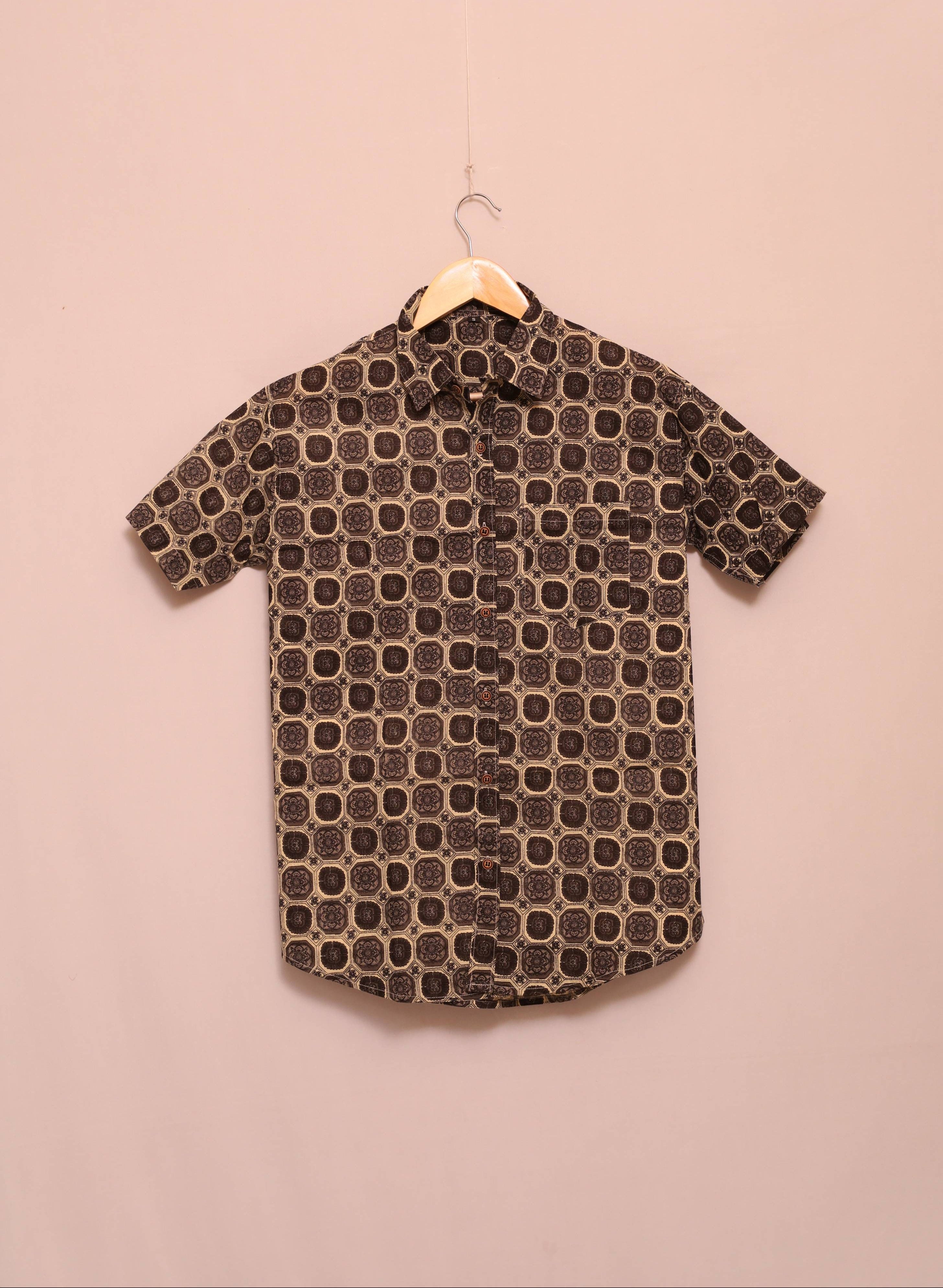 Coffee Medallion Unisex Cotton Shirt