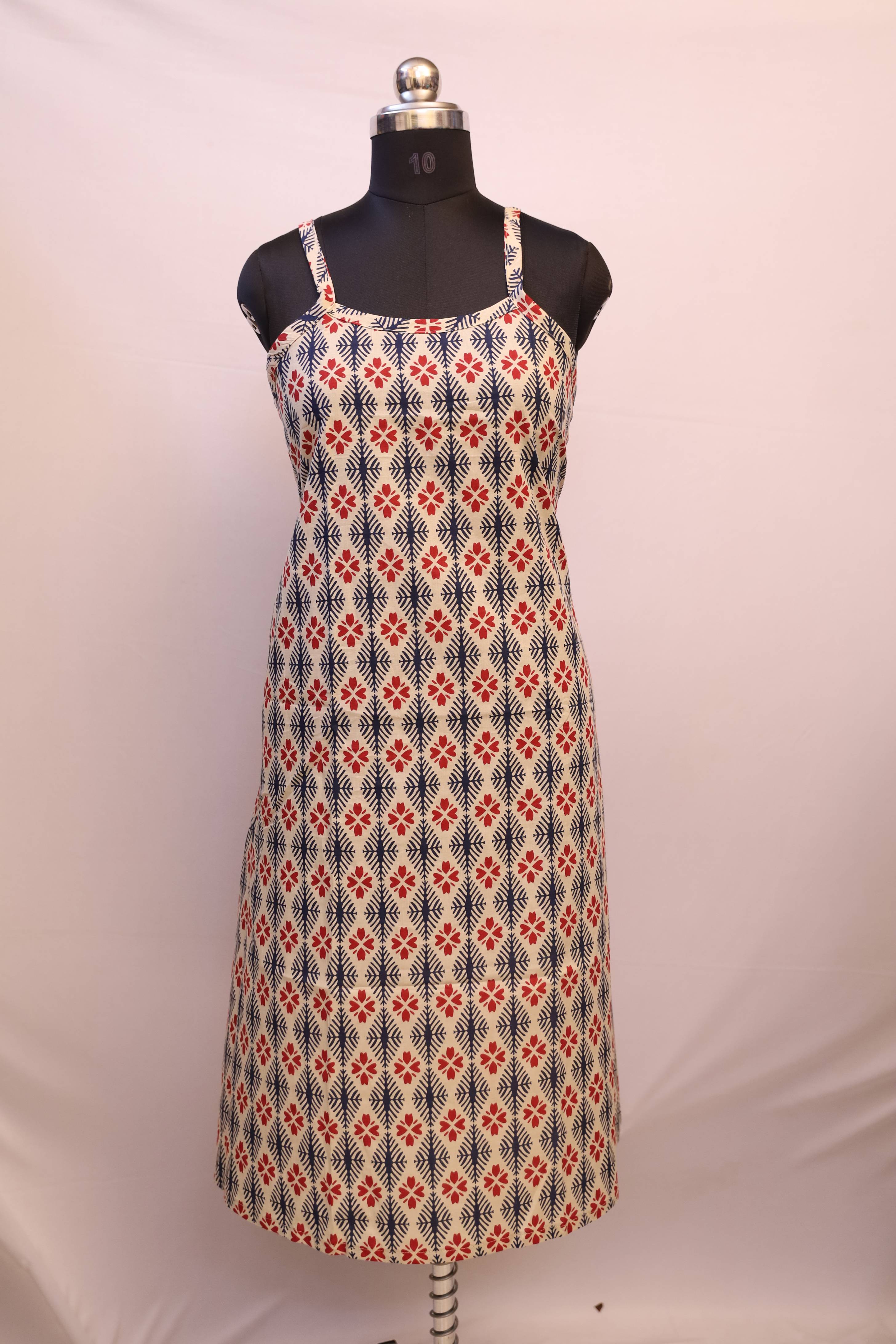 Crimson Indigo Spaghetti Kurti.