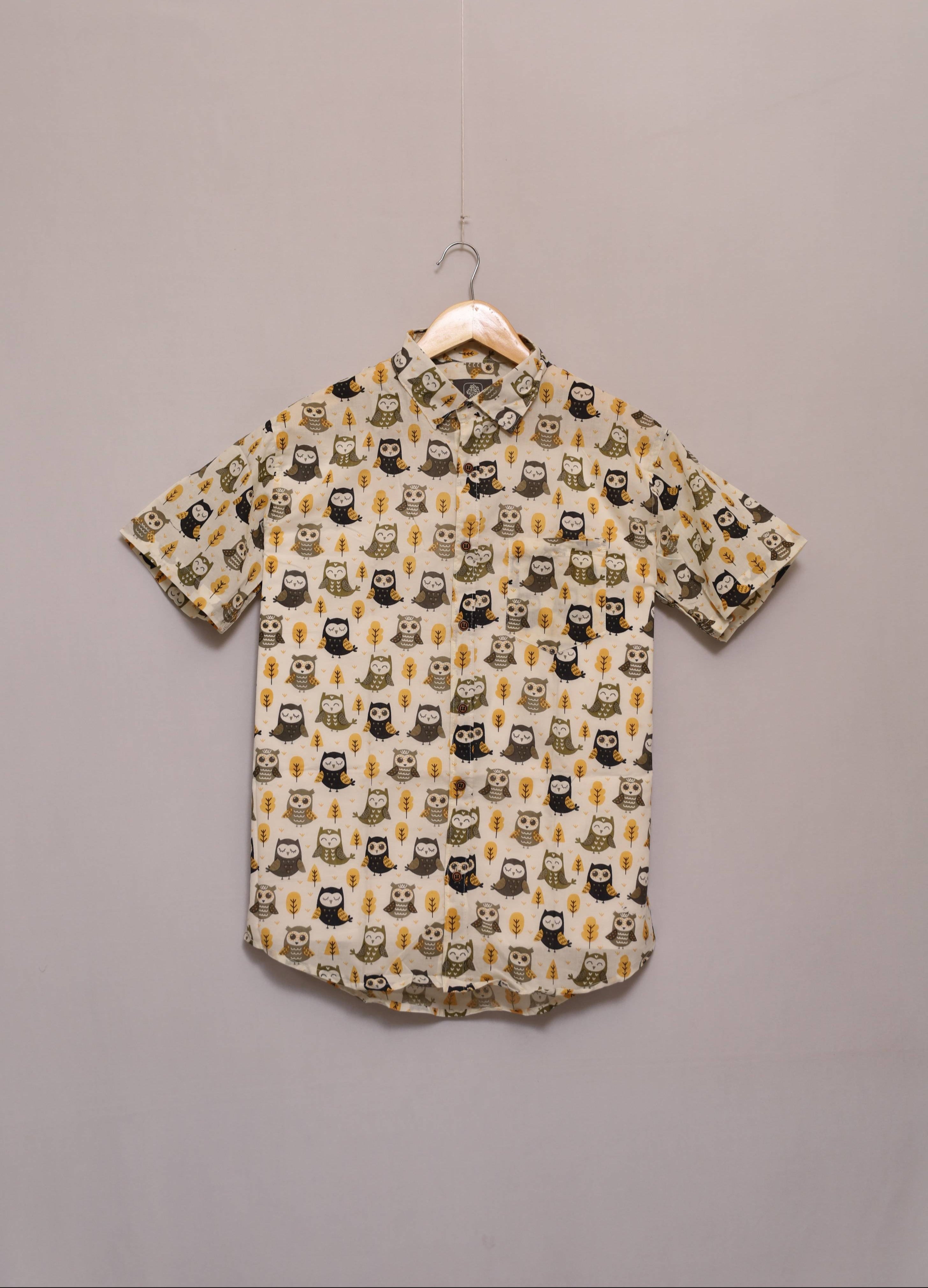 Forest Owlet Unisex Cotton Shirt