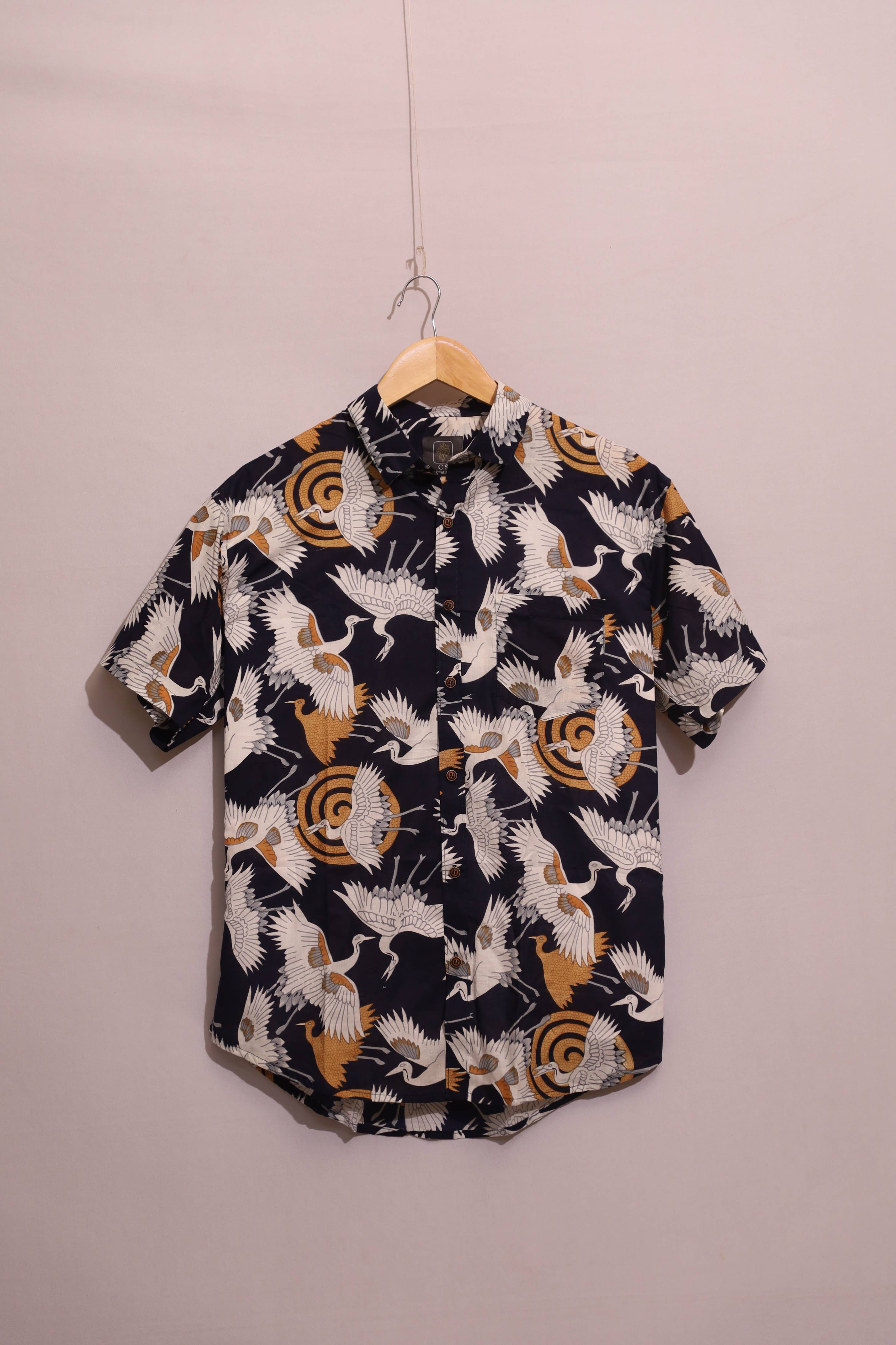 Golden Crane Waves Unisex Shirt