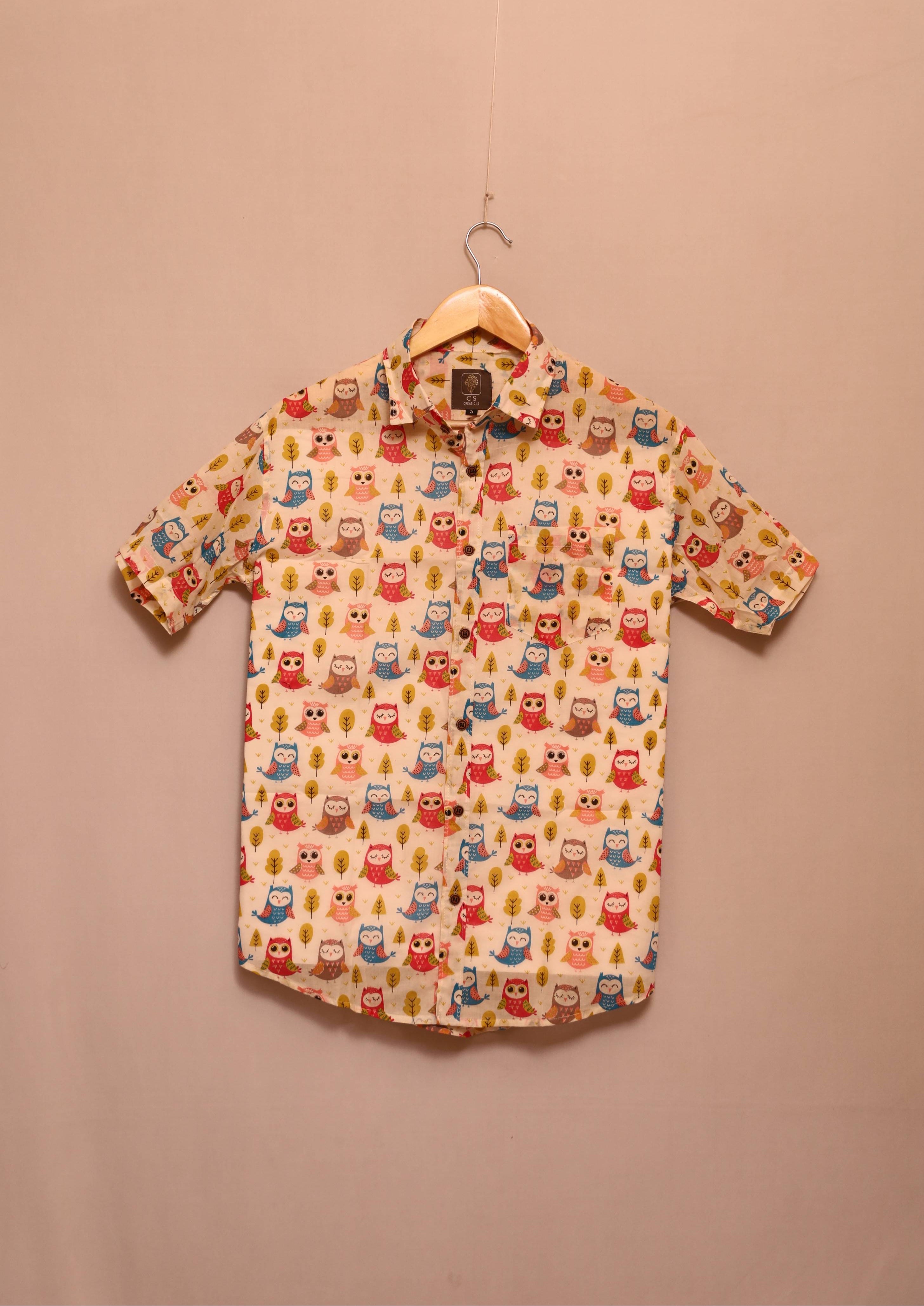 Happy Hoots Cotton Shirt