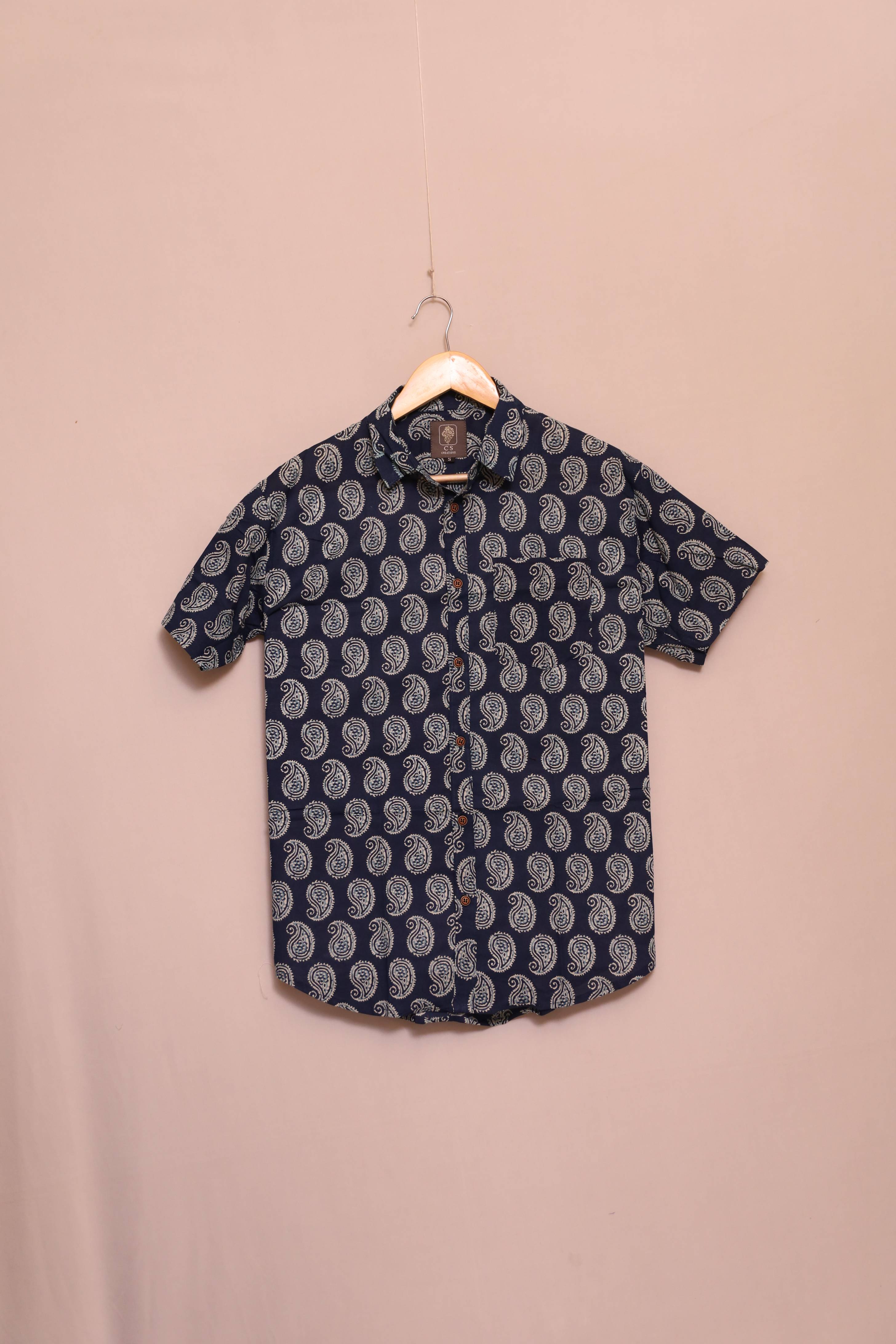Indigo Handcrafted Cotton Shirt