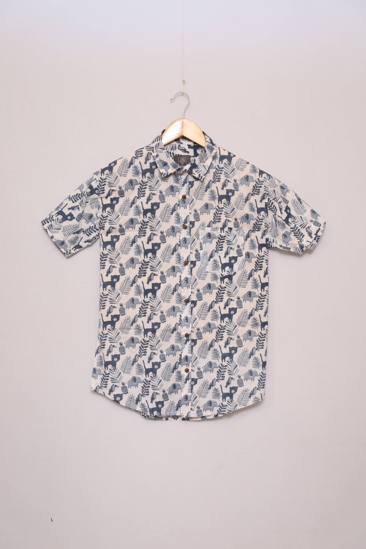 Jungle Monochrome Unisex Cotton Shirt