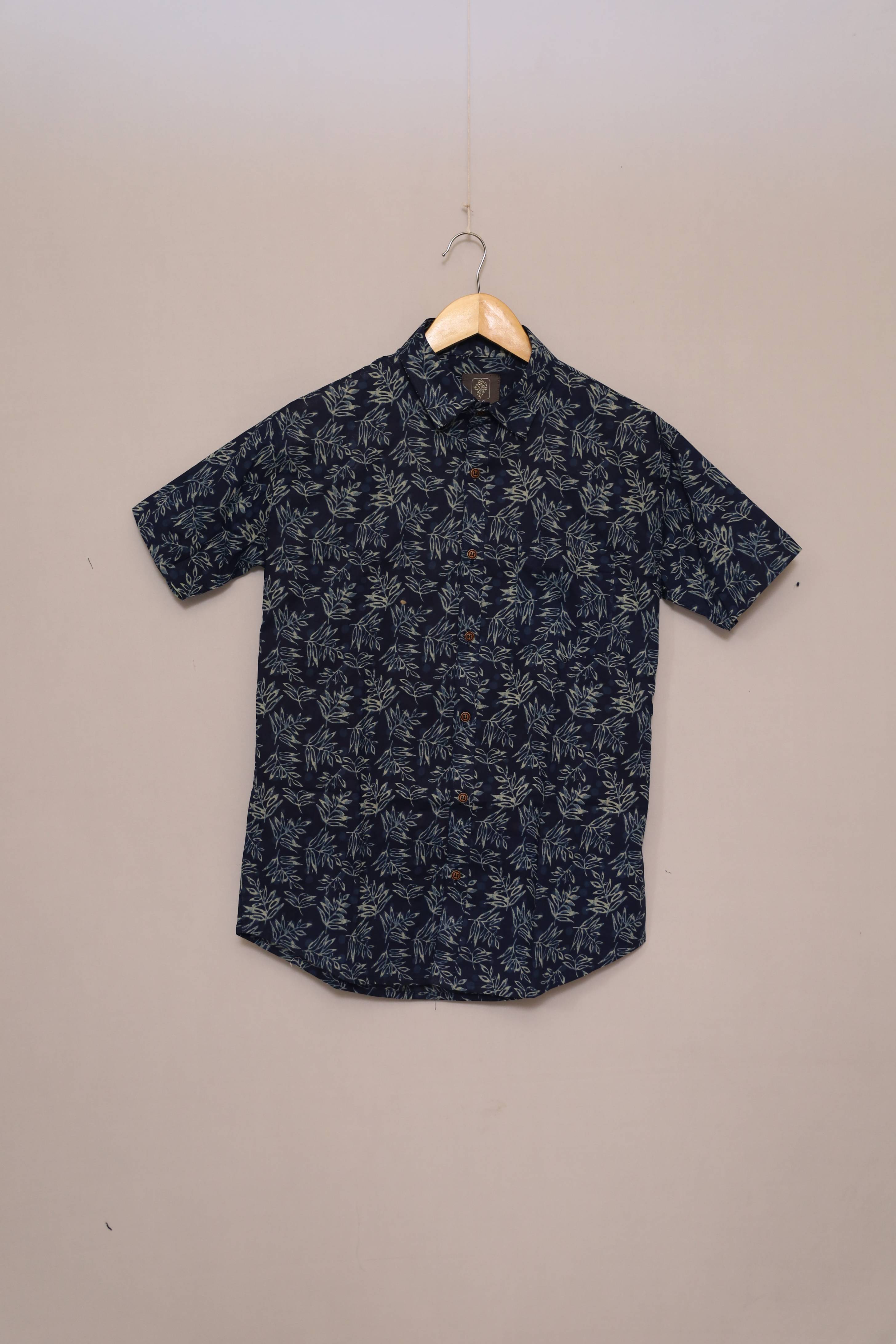 Midnight Fern Unisex Cotton Shirt