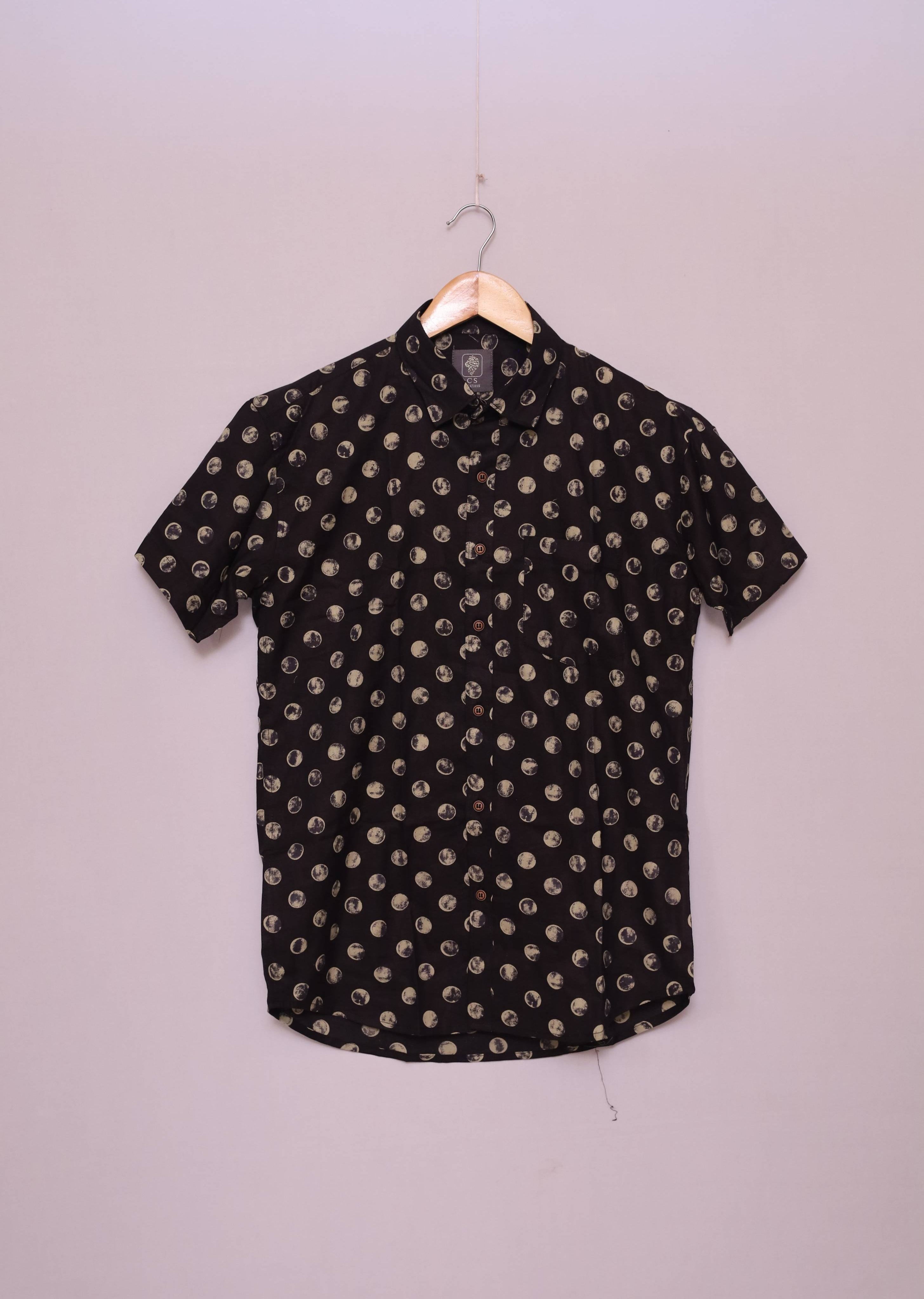 Midnight Orbit Dot Unisex Cotton Shirt