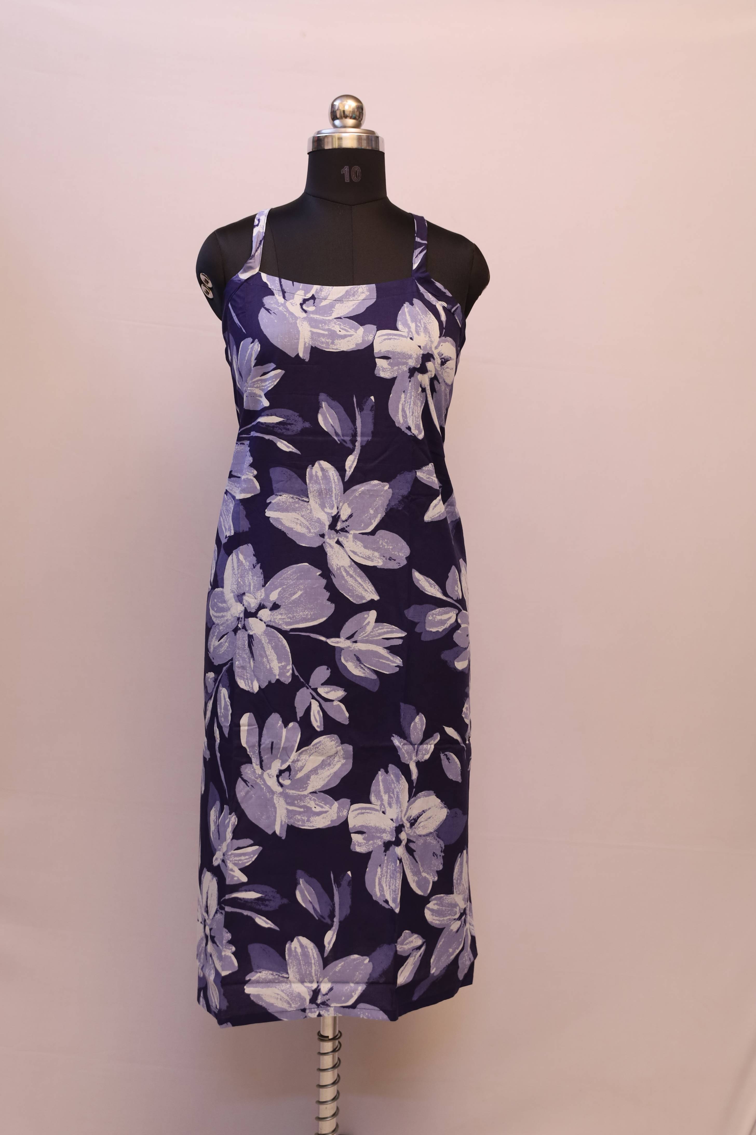 Midnight Petal Spaghetti Kurti