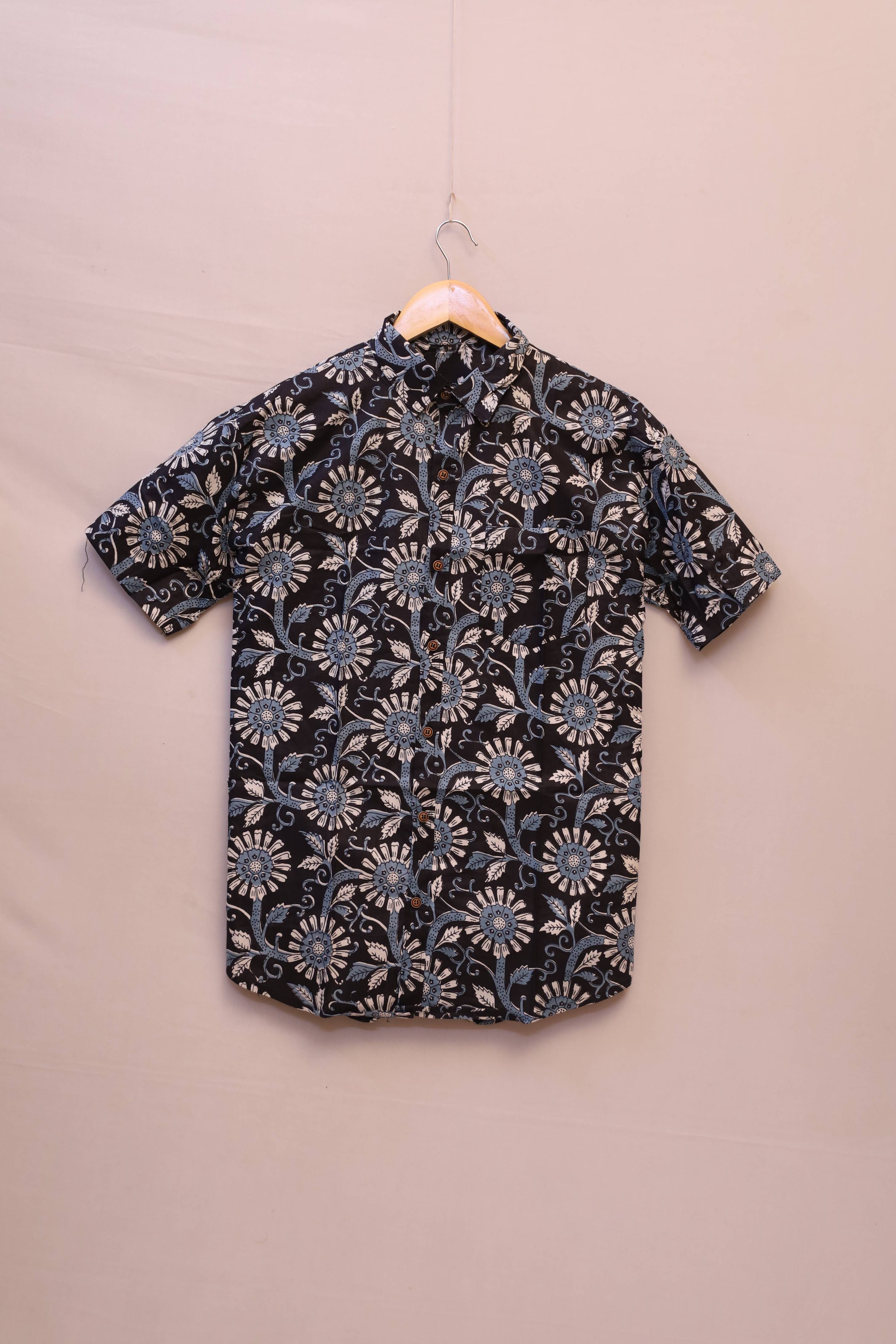 Noir Bloom Cotton Shirt