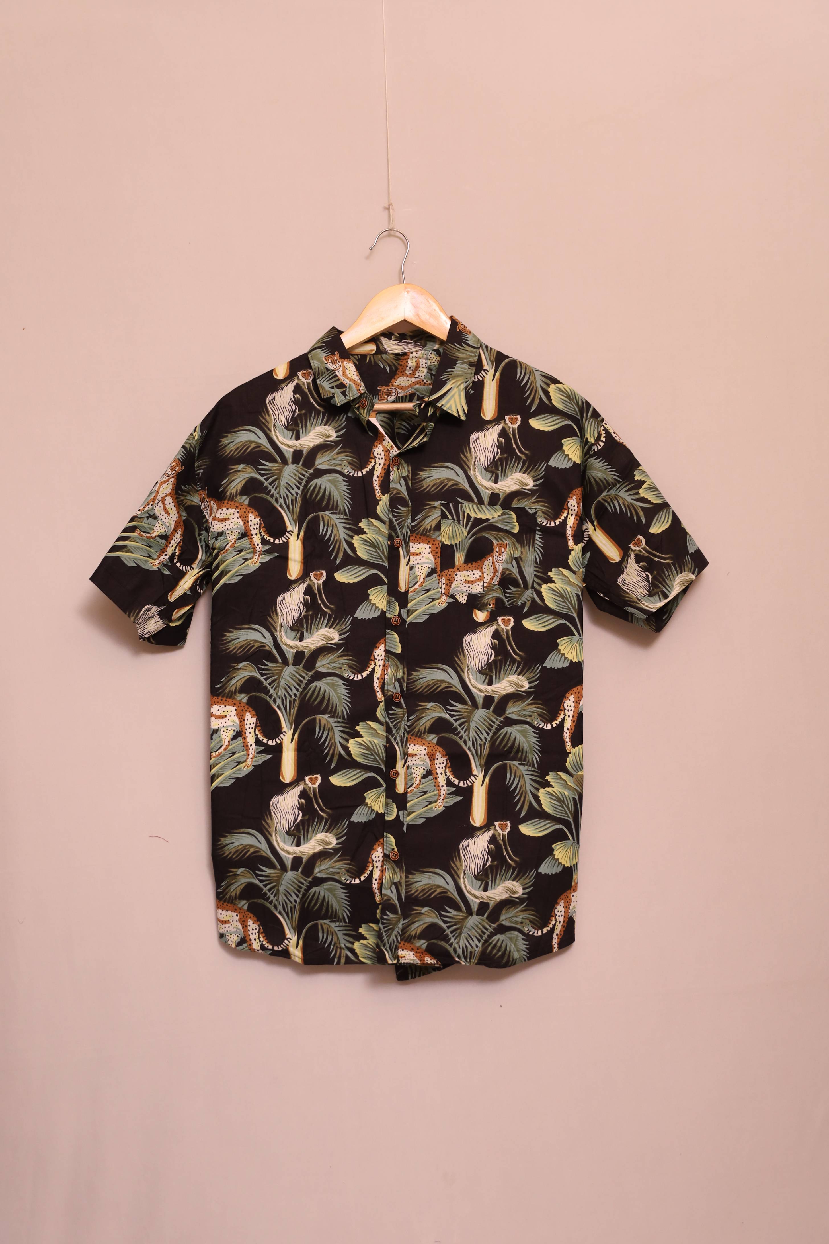 Noir Jungle Safari Unisex Cotton Shirt