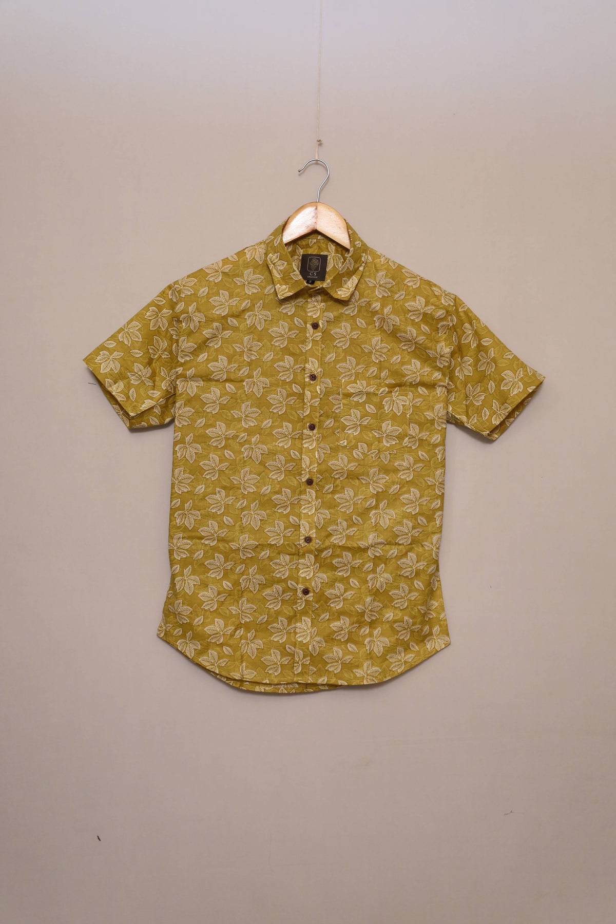 Olive Leafy Unisex Cotton Shirt