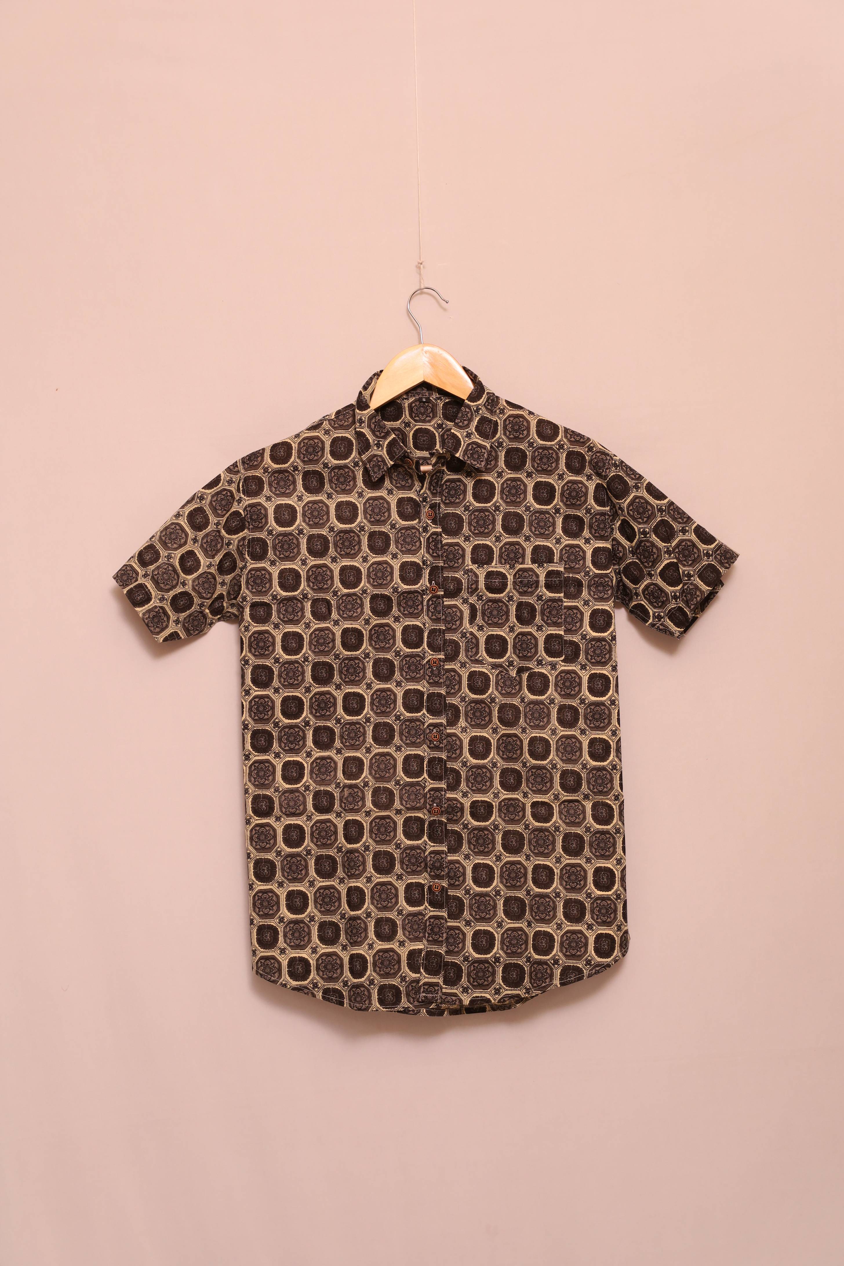 Quirky Square Beat Cotton Shirt