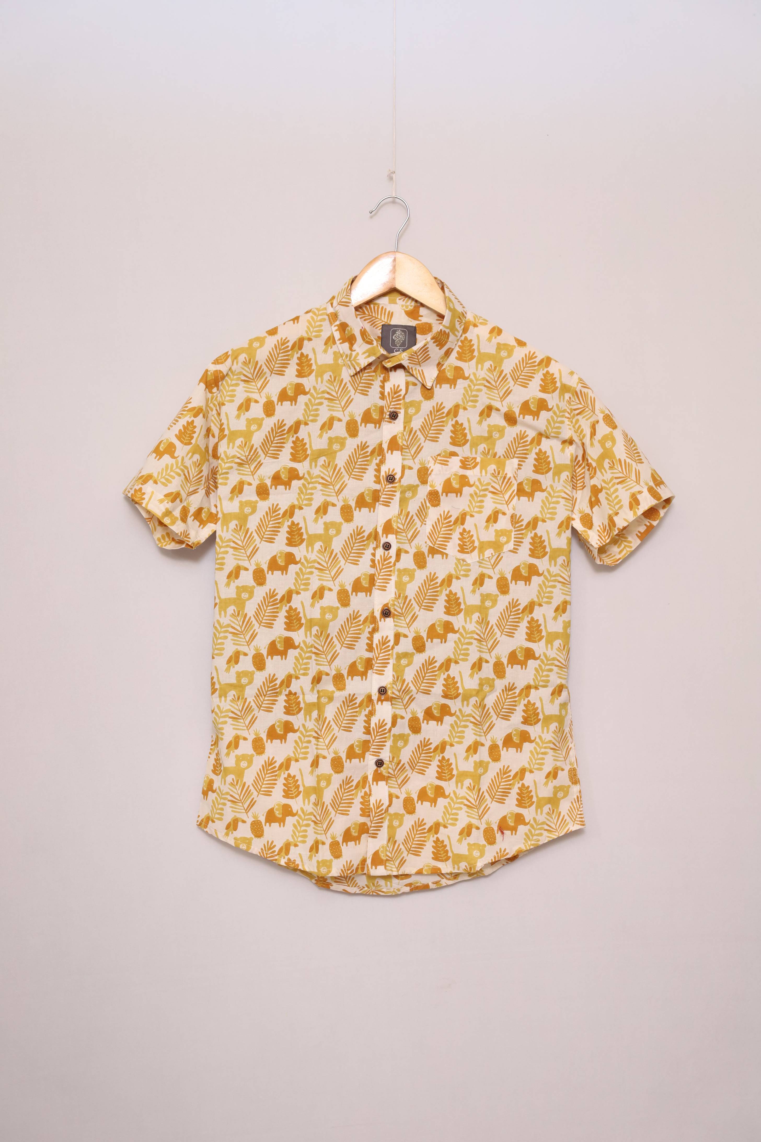 Safari Gold Wilderness Print Shirt