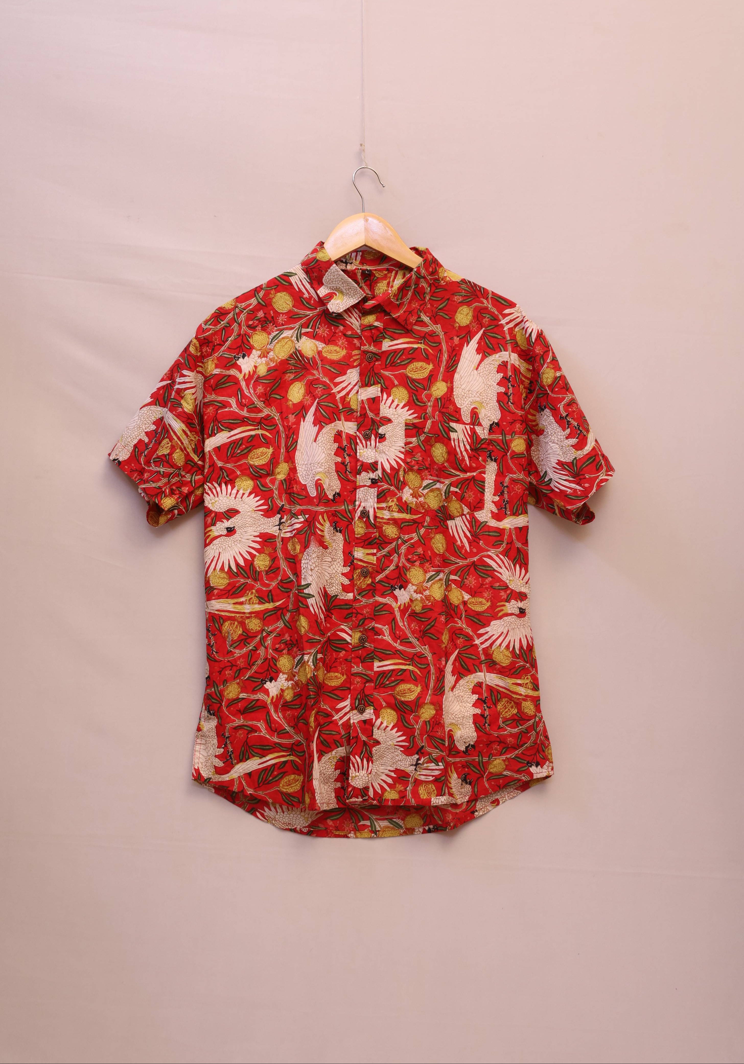 Scarlet Crane Cotton Shirt