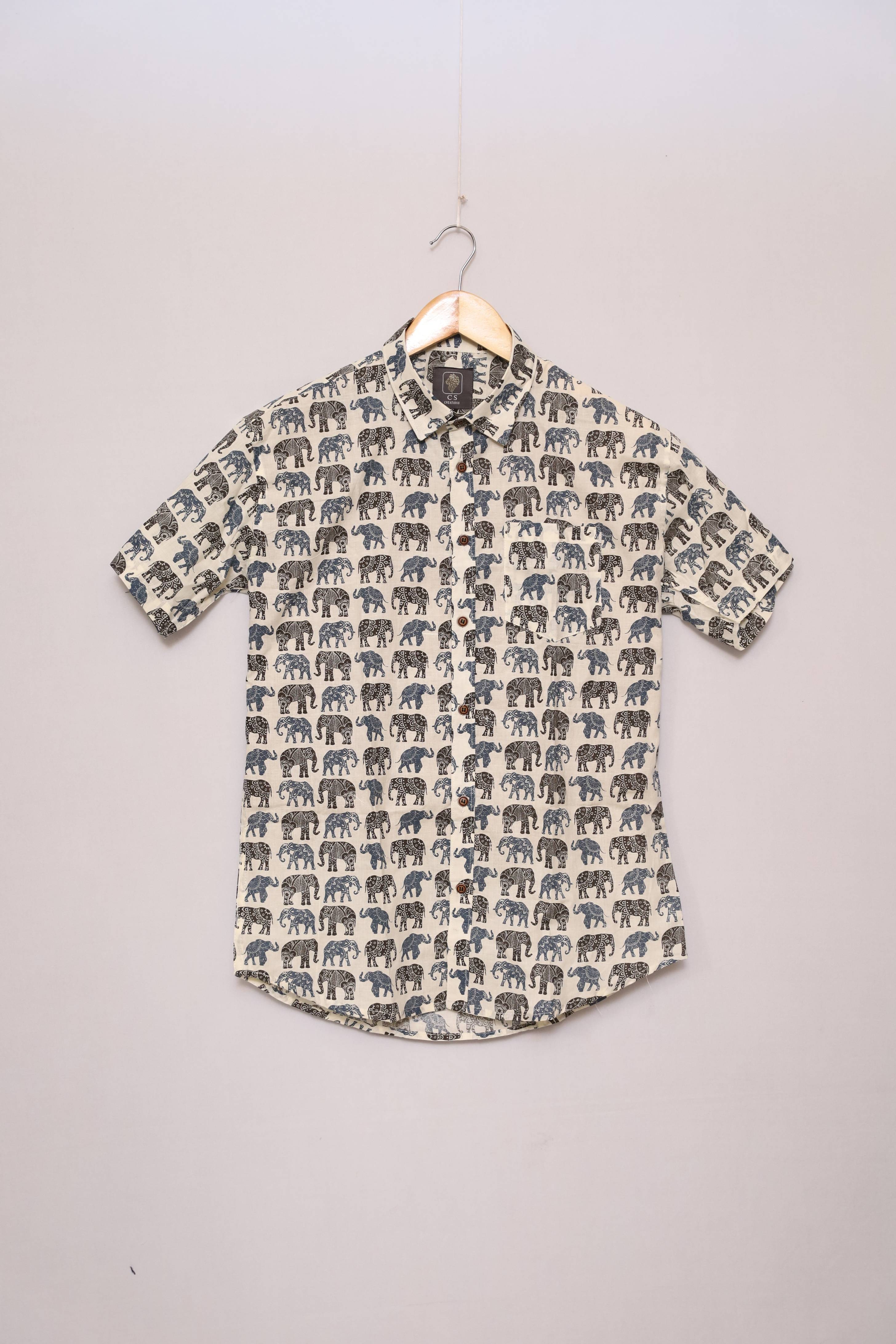 Steel Elephant Unisex Cotton Shirt